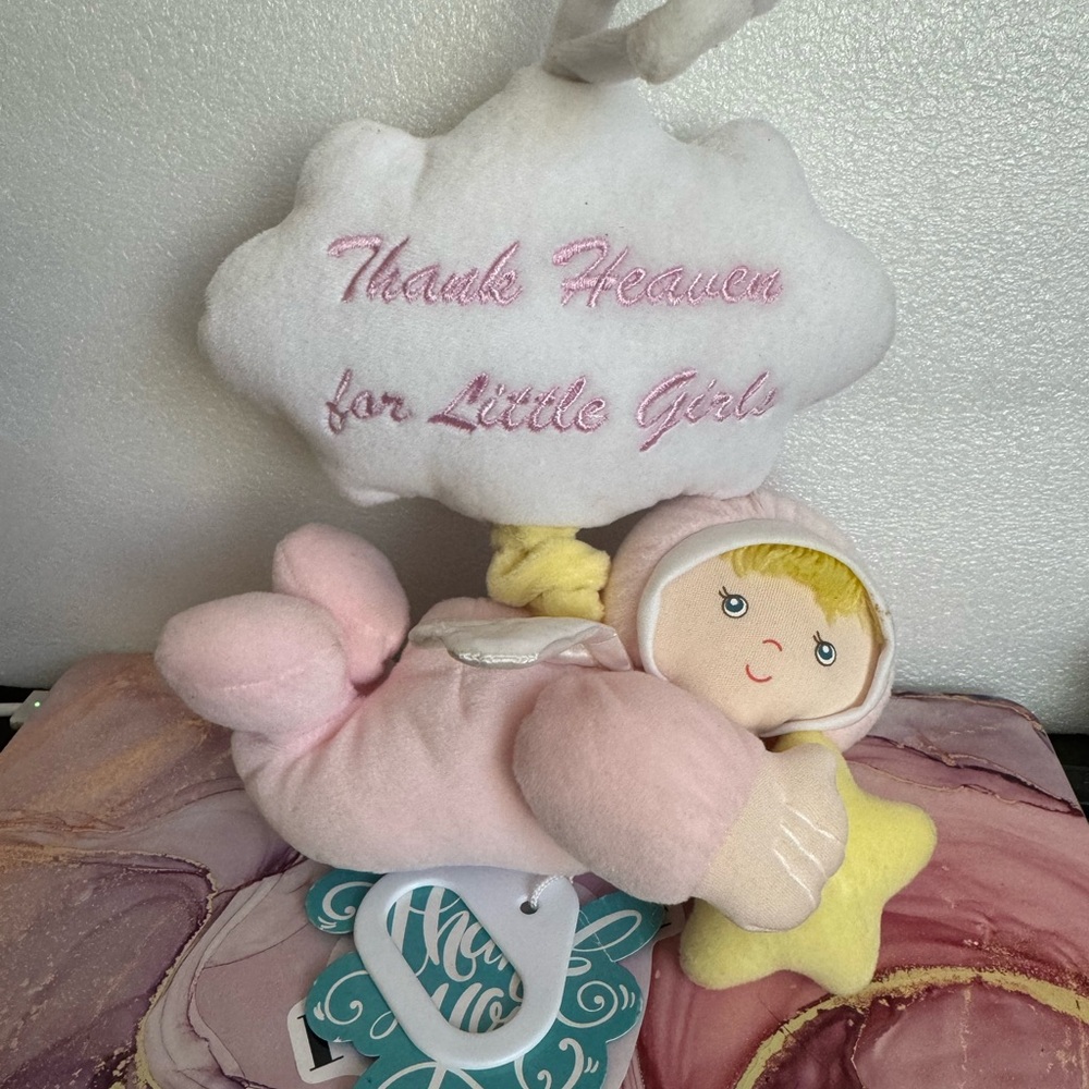 Thank Heaven For Little Girls Angel W/Star Cloud Plush Toy
